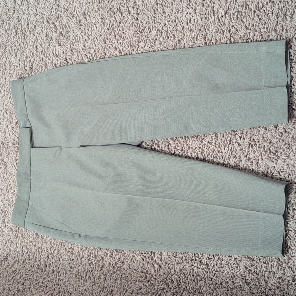 Womens Light Tan Flat Front Capris